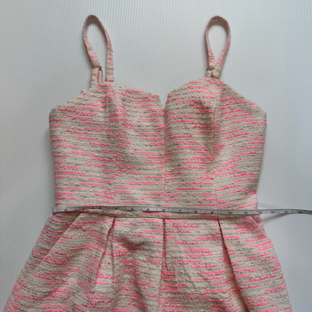 Anthropologie Moulinette Soeurs Pink Tweed Dress Women’s 0 Barbiecore Coquette - Picture 12 of 16
